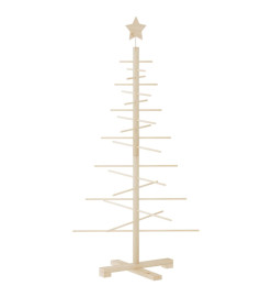 Arbre de Noël en bois pour décoration 125 cm bois massif de pin