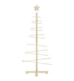 Arbre de Noël en bois pour décoration 125 cm bois massif de pin