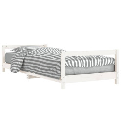 Cadre de lit pour enfants blanc 90x190 cm bois de pin massif