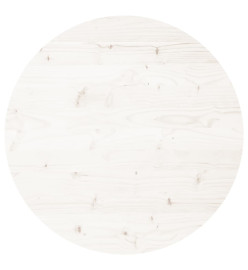 Dessus de table rond blanc Ø60x3 cm bois de pin massif