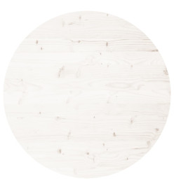 Dessus de table rond blanc Ø80x3 cm bois de pin massif