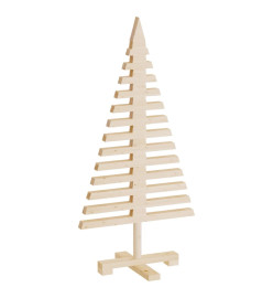 Arbres de Noël en bois pour décoration 3 pcs bois massif de pin