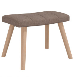 Chaise à bascule avec tabouret Taupe Tissu