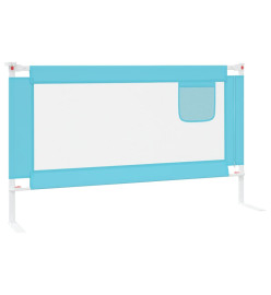 Barrière de sécurité de lit d'enfant Bleu 140x25 cm Tissu