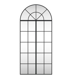 Miroir mural noir 60x130 cm arche fer