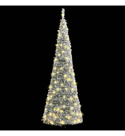 Sapin de Noël artificiel escamotable avec neige floquée 100 LED