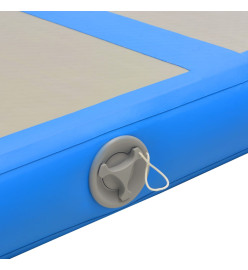 Tapis gonflable de gymnastique avec pompe 700x100x10cm PVC Bleu