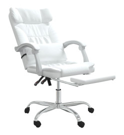 Fauteuil inclinable de bureau Blanc Similicuir