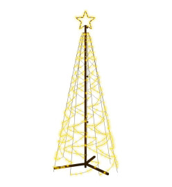 Arbre de Noël cône Blanc chaud 200 LED 70x180 cm