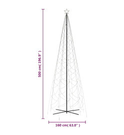 Arbre de Noël cône 1400 LED Blanc chaud 160x500 cm