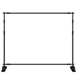 Supports de toile de fond 2 pcs noir 254x243 cm acier