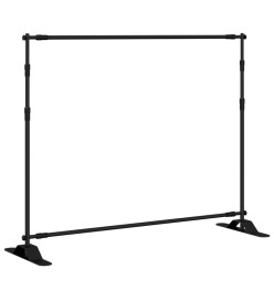 Supports de toile de fond 2 pcs noir 254x243 cm acier