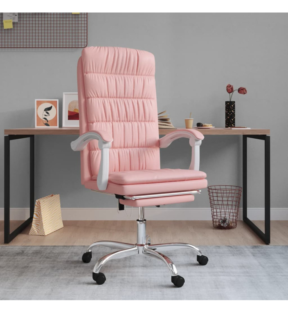 Fauteuil inclinable de bureau Rose Similicuir