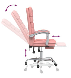 Fauteuil de massage inclinable de bureau Rose Similicuir