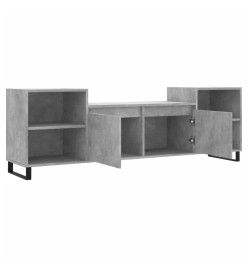 Meuble TV Gris béton 160x35x55 cm Bois d'ingénierie