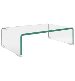 Meuble TV / pour moniteur 40 x 25 x 11 cm Verre transparent