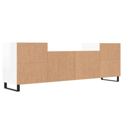 Meuble TV Blanc brillant 160x35x55 cm Bois d'ingénierie