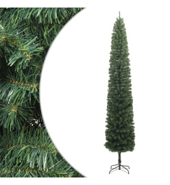 Sapin de Noël mince avec support 210 cm PVC