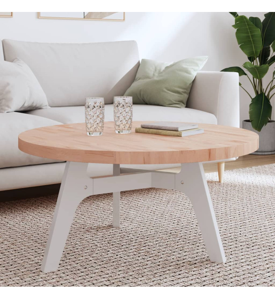 Dessus de table Ø90x4 cm rond bois massif de hêtre