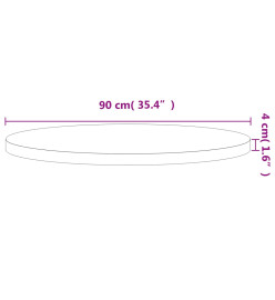 Dessus de table Ø90x4 cm rond bois massif de hêtre