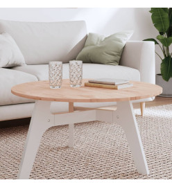 Dessus de table Ø80x1,5 cm rond bois massif de hêtre