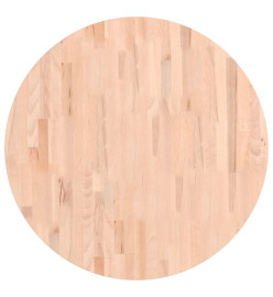 Dessus de table Ø80x1,5 cm rond bois massif de hêtre