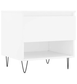 Table basse blanc 50x46x50 cm bois d’ingénierie