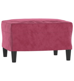 Repose-pied Rouge bordeaux 60x50x41 cm Velours