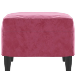 Repose-pied Rouge bordeaux 60x50x41 cm Velours