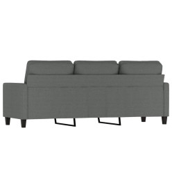 Canapé à 3 places Gris foncé 180 cm Tissu