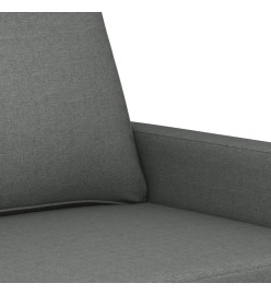 Canapé à 2 places Gris foncé 140 cm Tissu