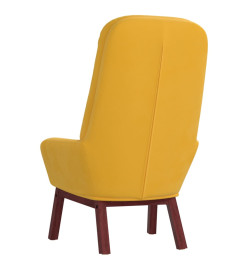 Chaise de relaxation Jaune moutarde Velours