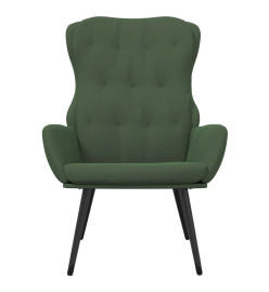 Chaise de relaxation Vert foncé Velours