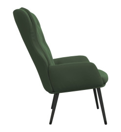 Chaise de relaxation Vert foncé Velours