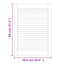 Porte à persiennes Bois de pin massif 69x49,4 cm