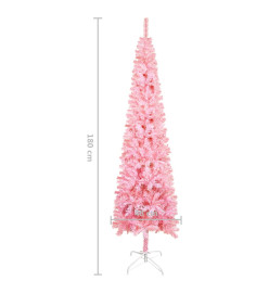 Sapin de Noël étroit Rose 150 cm