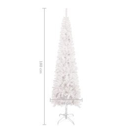 Sapin de Noël étroit Blanc 180 cm