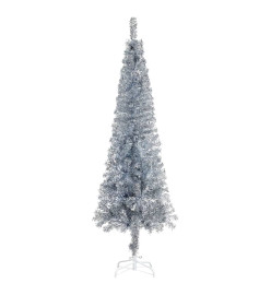 Sapin de Noël étroit Argenté 210 cm