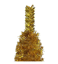 Sapin de Noël étroit Doré 210 cm