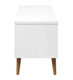 Meuble TV MOLDE Blanc 106x40x49 cm Bois de pin massif