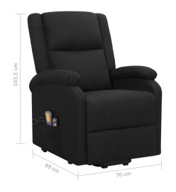 Fauteuil de massage Noir Tissu