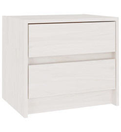 Table de chevet Blanc 40x30,5x35,5 cm Bois de pin solide