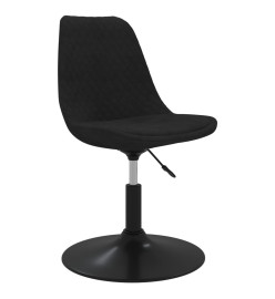 Chaises à dîner pivotantes 4 pcs Noir Velours