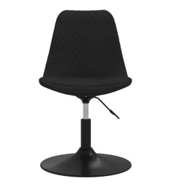 Chaises à dîner pivotantes 4 pcs Noir Velours