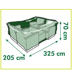 Nature Housse de meubles de jardin pour table et chaises 325x205x70 cm