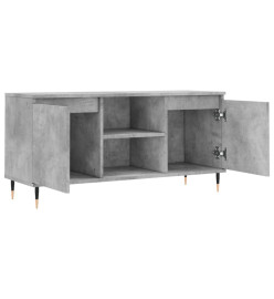 Meuble TV gris béton 104x35x50 cm bois d'ingénierie