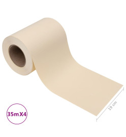 Écrans d'intimité de jardin 4 pcs PVC 35x0,19 m Crème