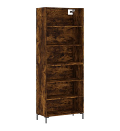 Buffet chêne fumé 69,5x32,5x180 cm bois d'ingénierie