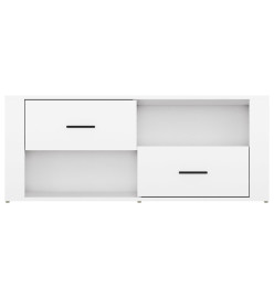 Meuble TV Blanc brillant 100x35x40 cm Bois d'ingénierie