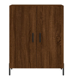 Buffet chêne marron 69,5x34x90 cm bois d'ingénierie